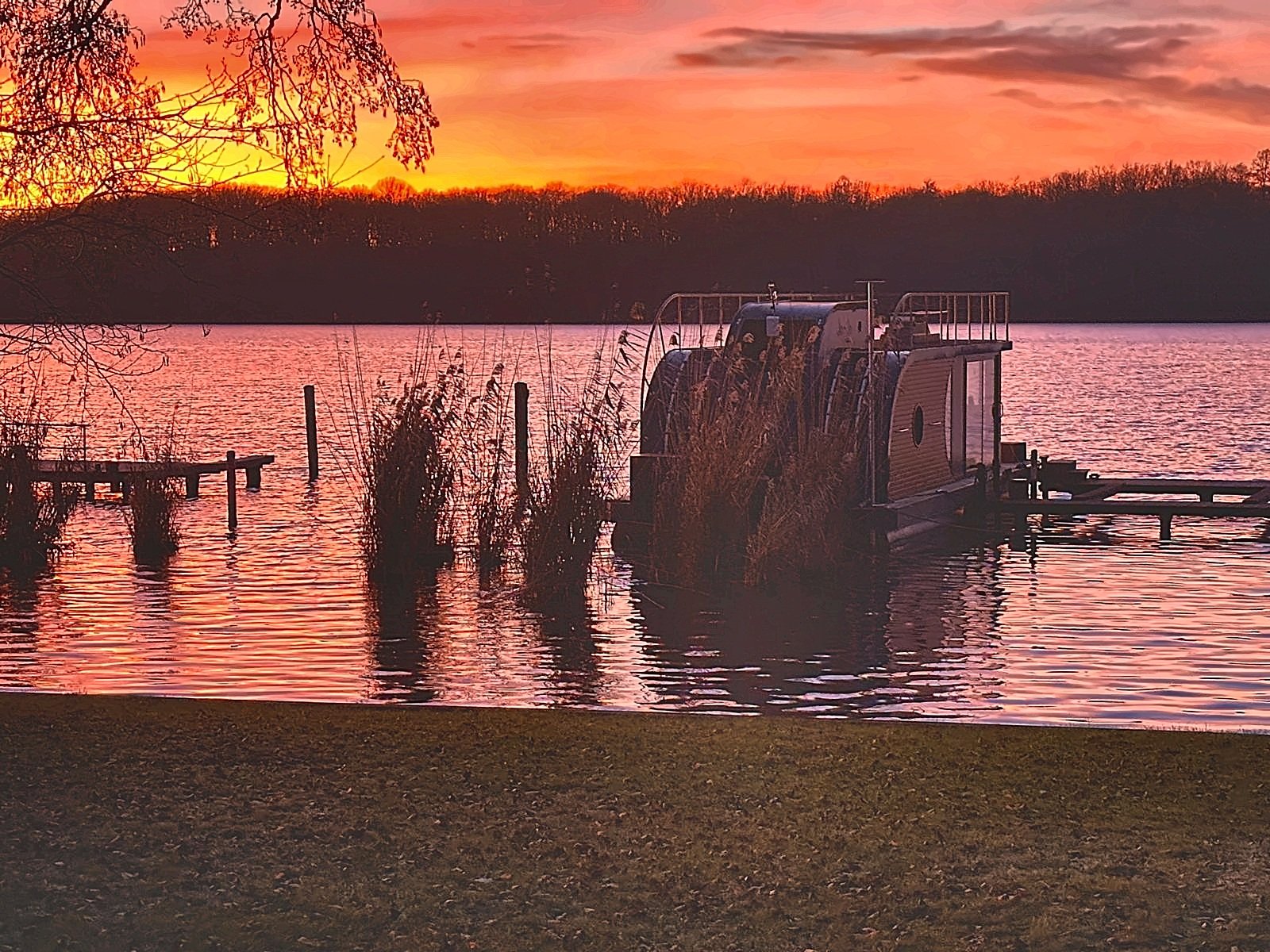 Abendrot über dem Krüpelsee bei Senzig